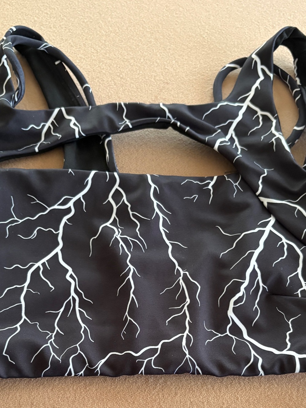 Constantly Varied Gear Black & White Lightning Sports Bralette